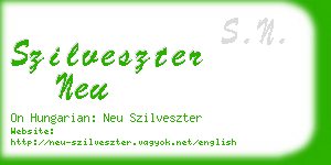 szilveszter neu business card